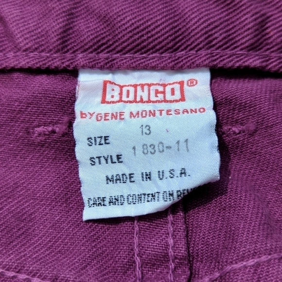 Bongo 90's Vintage High Waisted Tapered Leg Button Fly Mom Jeans Plum Purple 13 - Picture 8 of 16